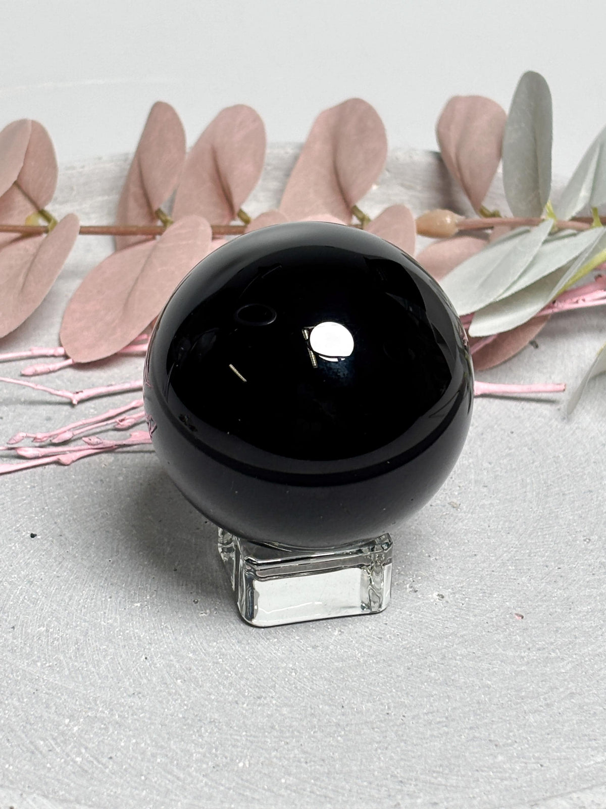 Schwarzer Obsidian Kugel ca. 5,8 cm  Edelstein Kugel, Naturstein Kristallkugel, Schutzstein Sphere, Healing Crystal Ball