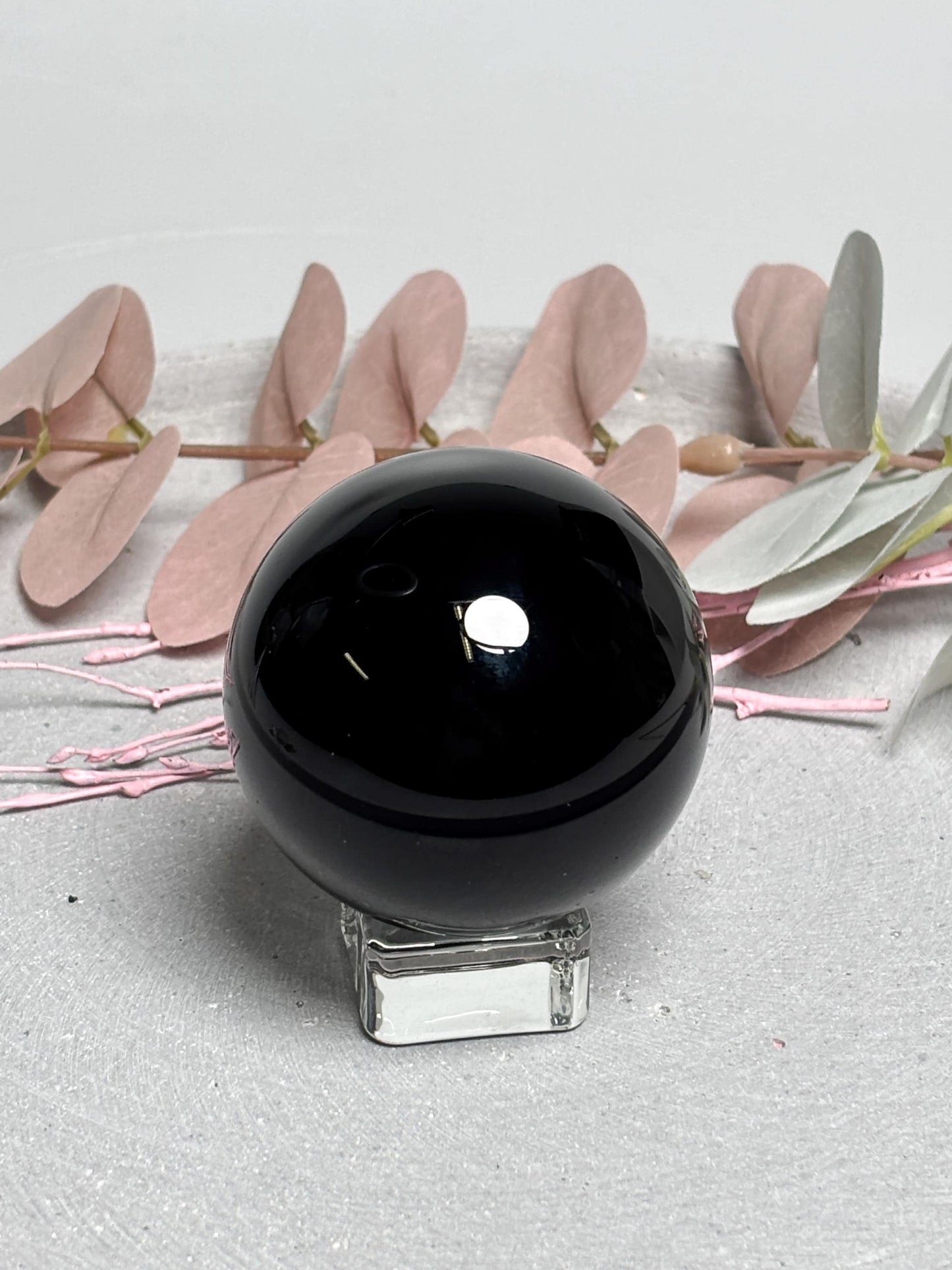 Schwarzer Obsidian Kugel ca. 5,8 cm  Edelstein Kugel, Naturstein Kristallkugel, Schutzstein Sphere, Healing Crystal Ball