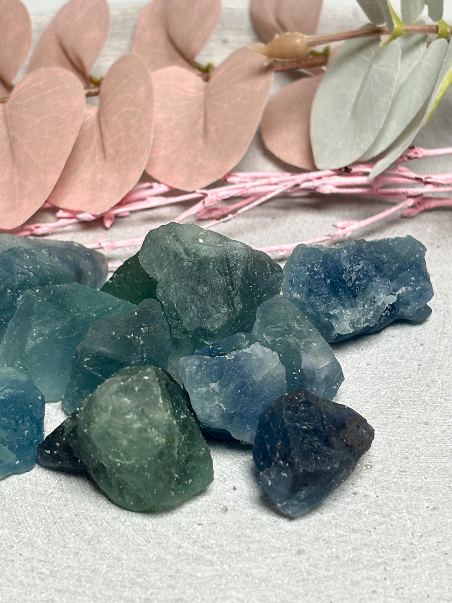 Fluorit Rohsteine 23 cm  rohe Fluoritstücke in Blau und Grün, Naturstein Rohstein, Healing Crystal, Fluorite Rough Stones