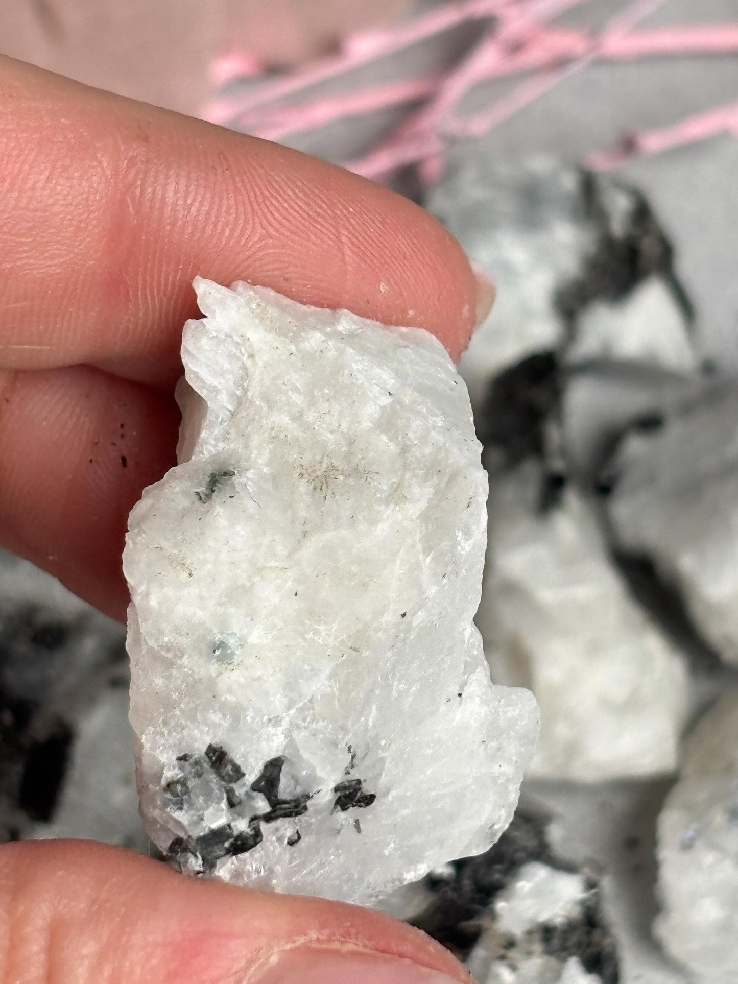 Weißer Labradorit Rohstein ca. 3 cm  Regenbogenmondstein Rohstück, Naturstein Raw Crystal, Rainbow Moonstone Rough