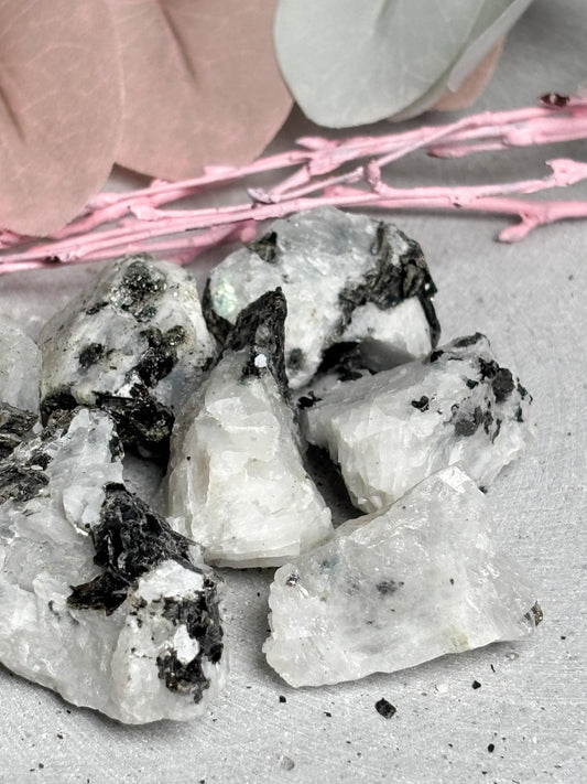 Weißer Labradorit Rohstein ca. 3 cm  Regenbogenmondstein Rohstück, Naturstein Raw Crystal, Rainbow Moonstone Rough