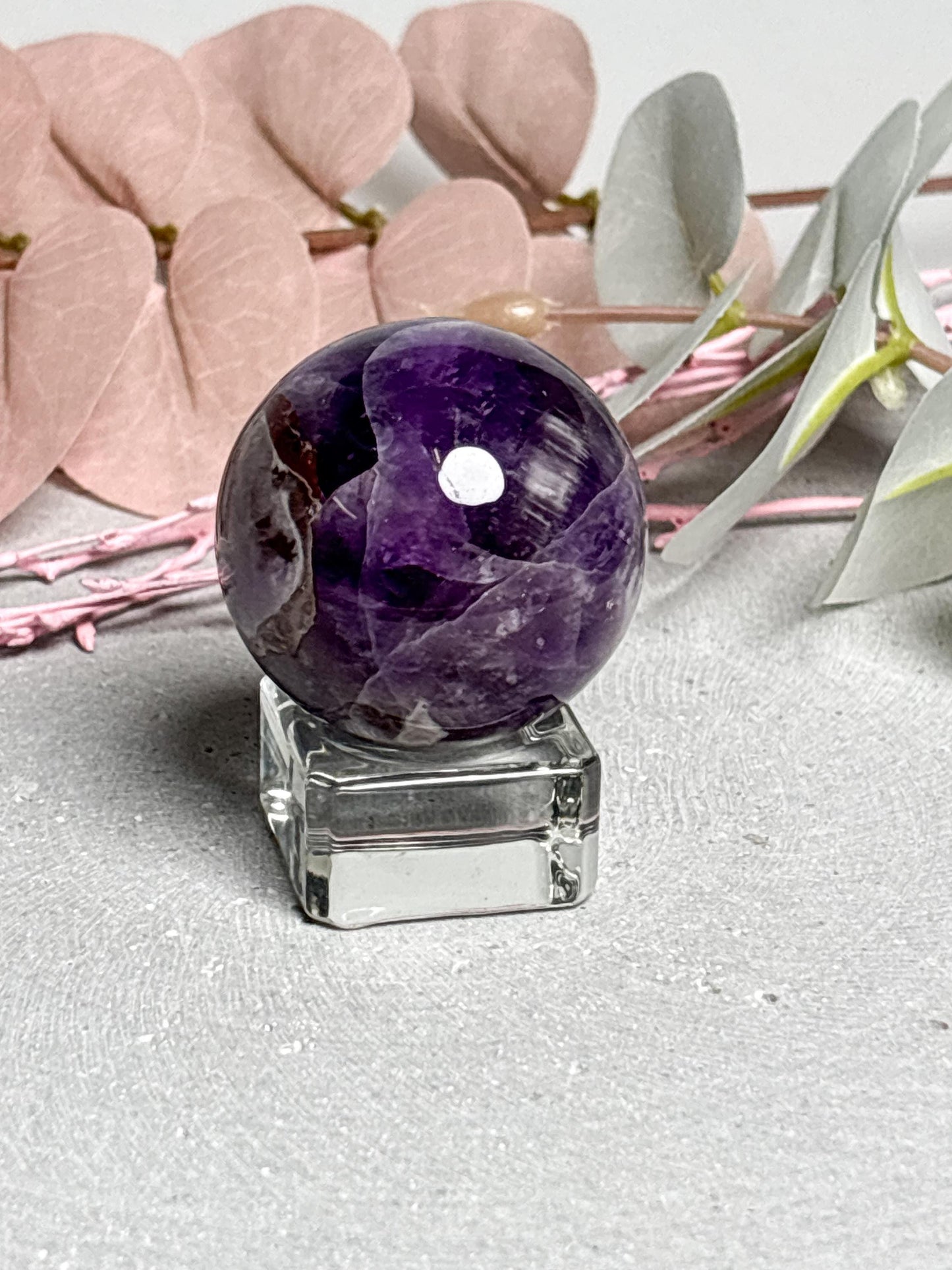 Minimalistischer Acrylglas Kugelhalter transparent  Kugelständer für Kristallkugeln, Mulde 2 cm, 2,5 × 2,5 × 1,3 cm