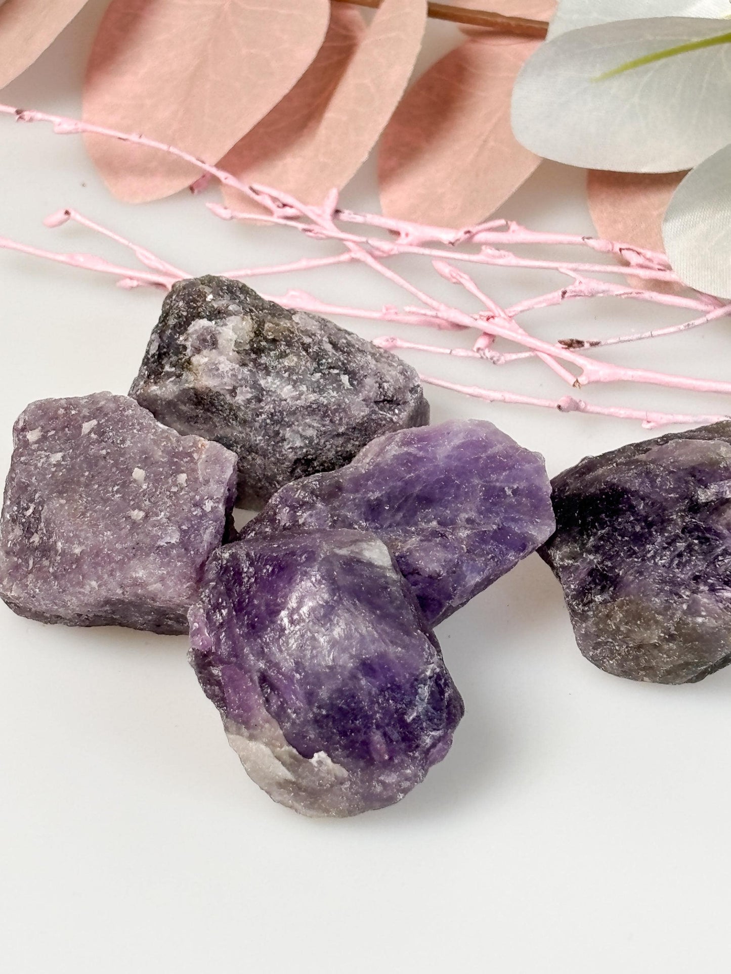 Amethyst Rohsteine naturbelassen violett ca. 3,5 cm | Edelstein Rohstück | Naturstein Deko & Meditation