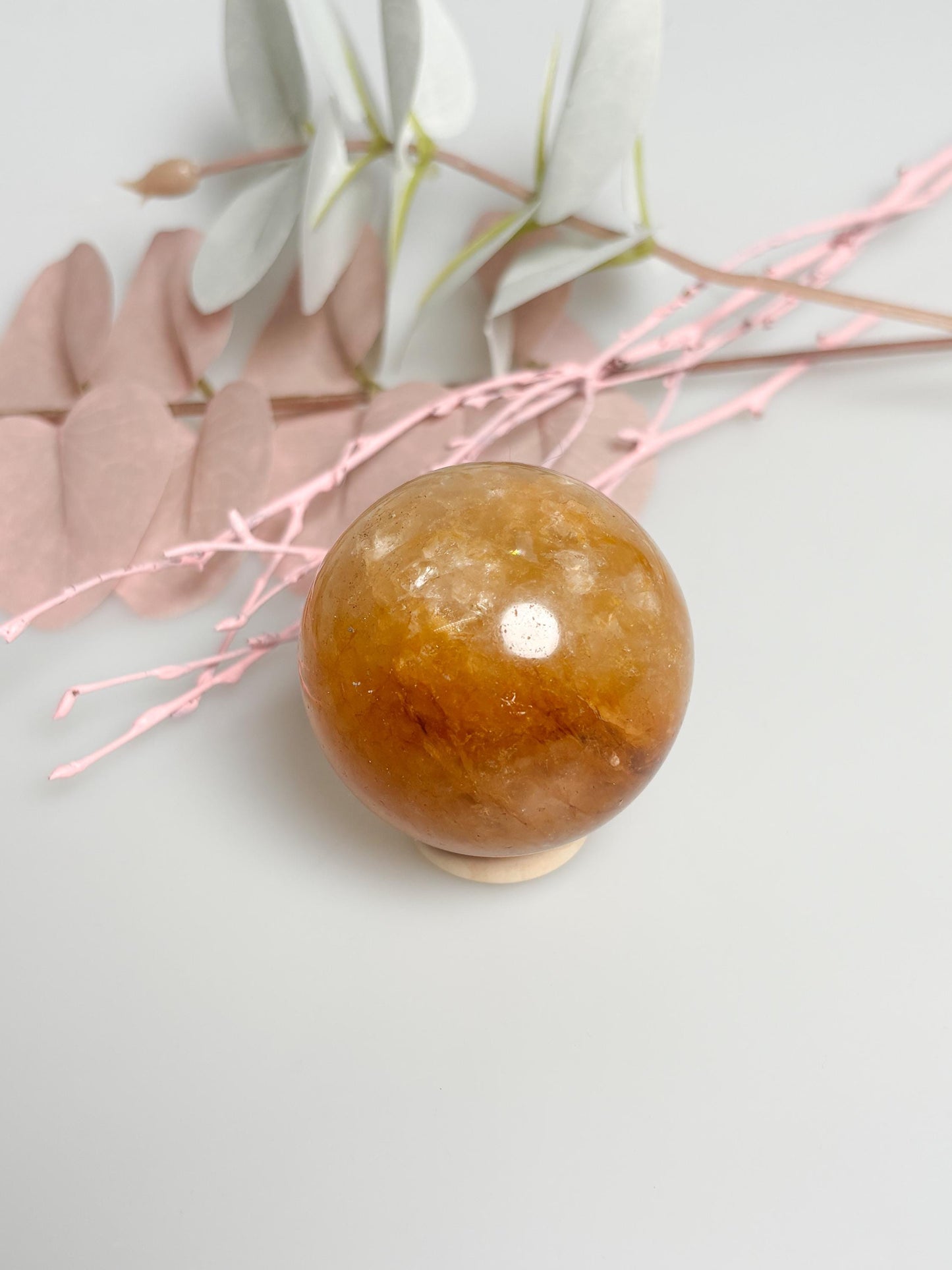 Golden Healer Quarz Kugel ca. 4,6 cm Naturstein Kristallkugel Dekoration spirituell