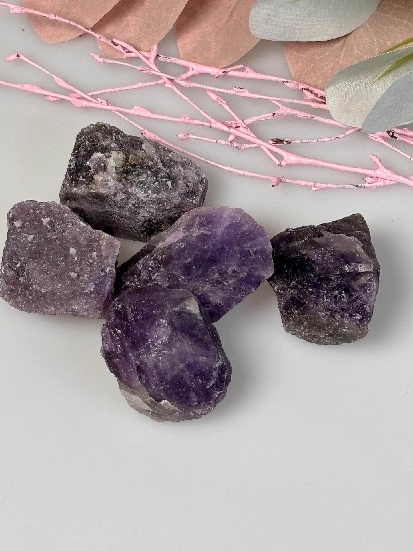 Amethyst Rohsteine naturbelassen violett ca. 3,5 cm | Edelstein Rohstück | Naturstein Deko & Meditation