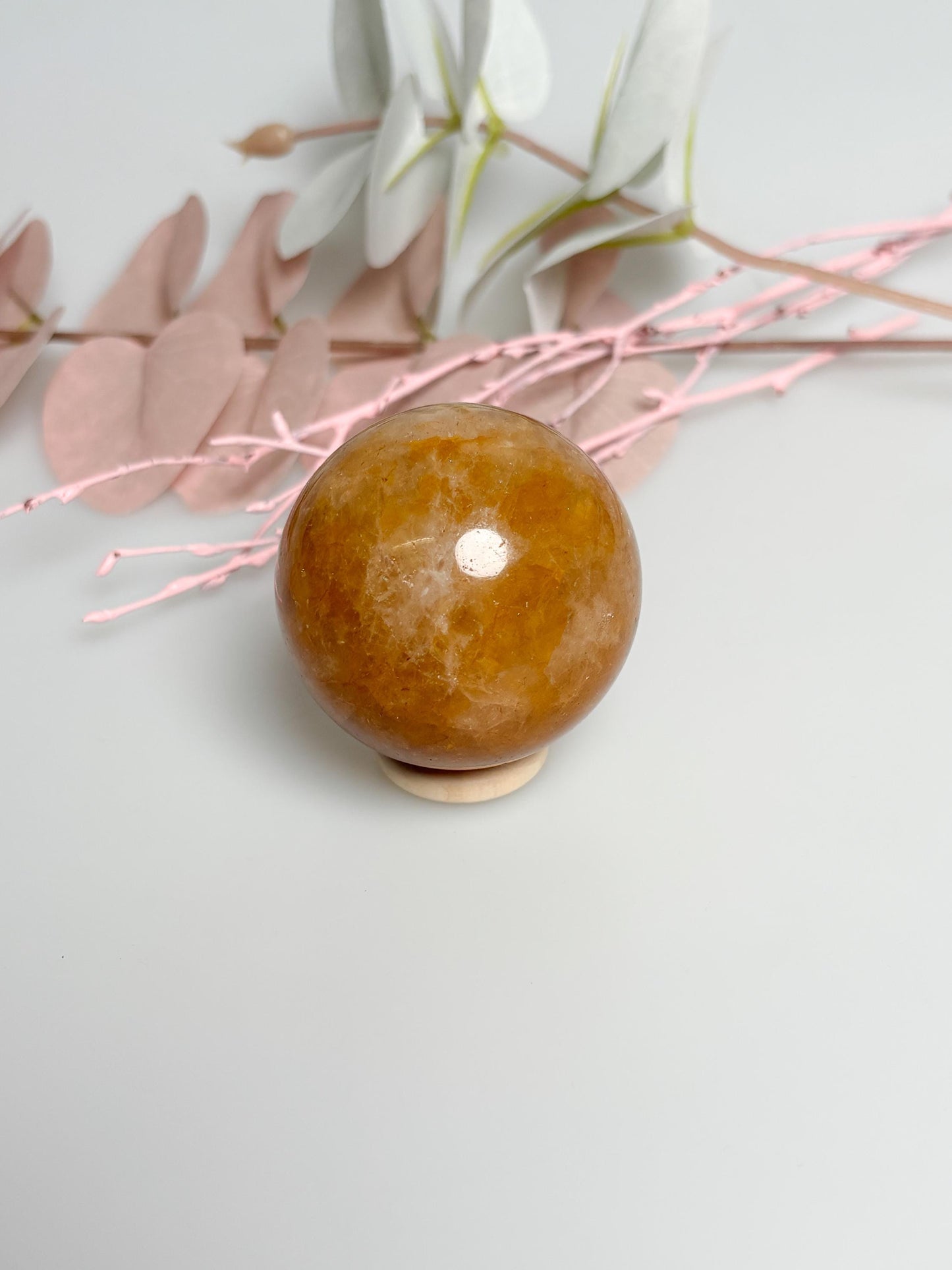 Golden Healer Quarz Kugel ca. 4,6 cm Naturstein Kristallkugel Dekoration spirituell