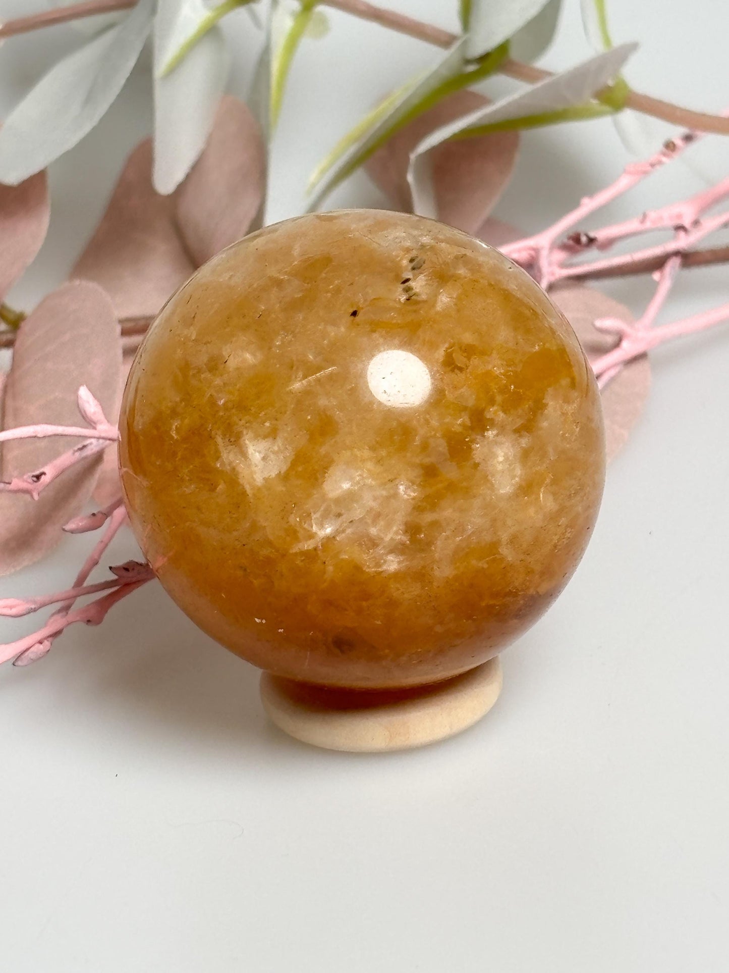 Golden Healer Quarz Kugel ca. 4,6 cm Naturstein Kristallkugel Dekoration spirituell