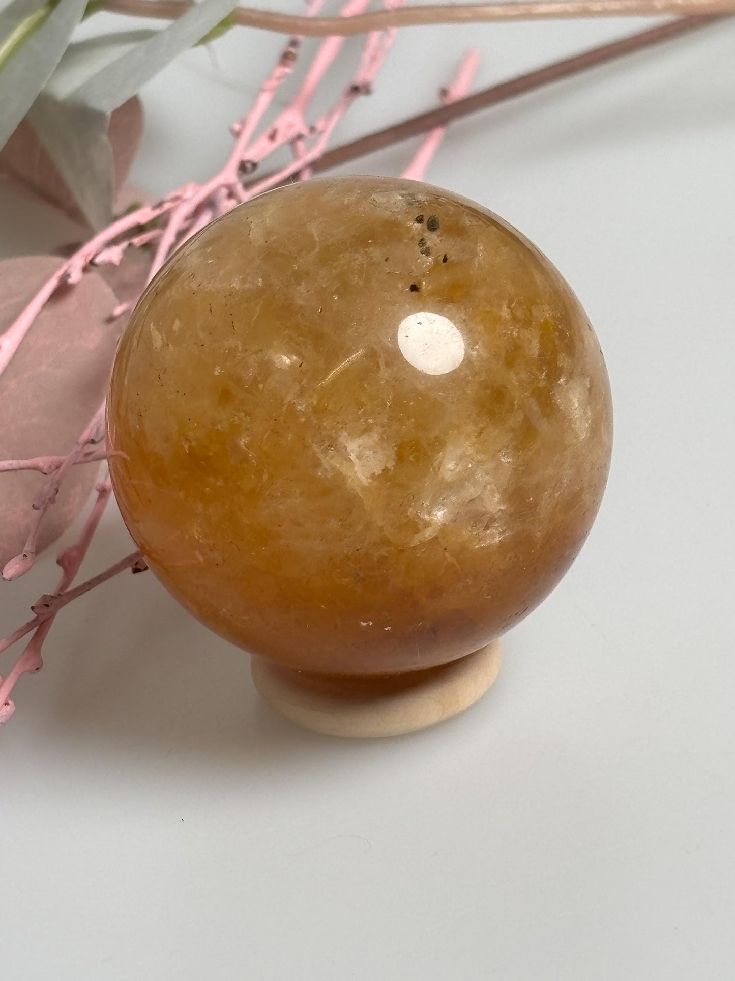 Golden Healer Quarz Kugel ca. 4,6 cm Naturstein Kristallkugel Dekoration spirituell