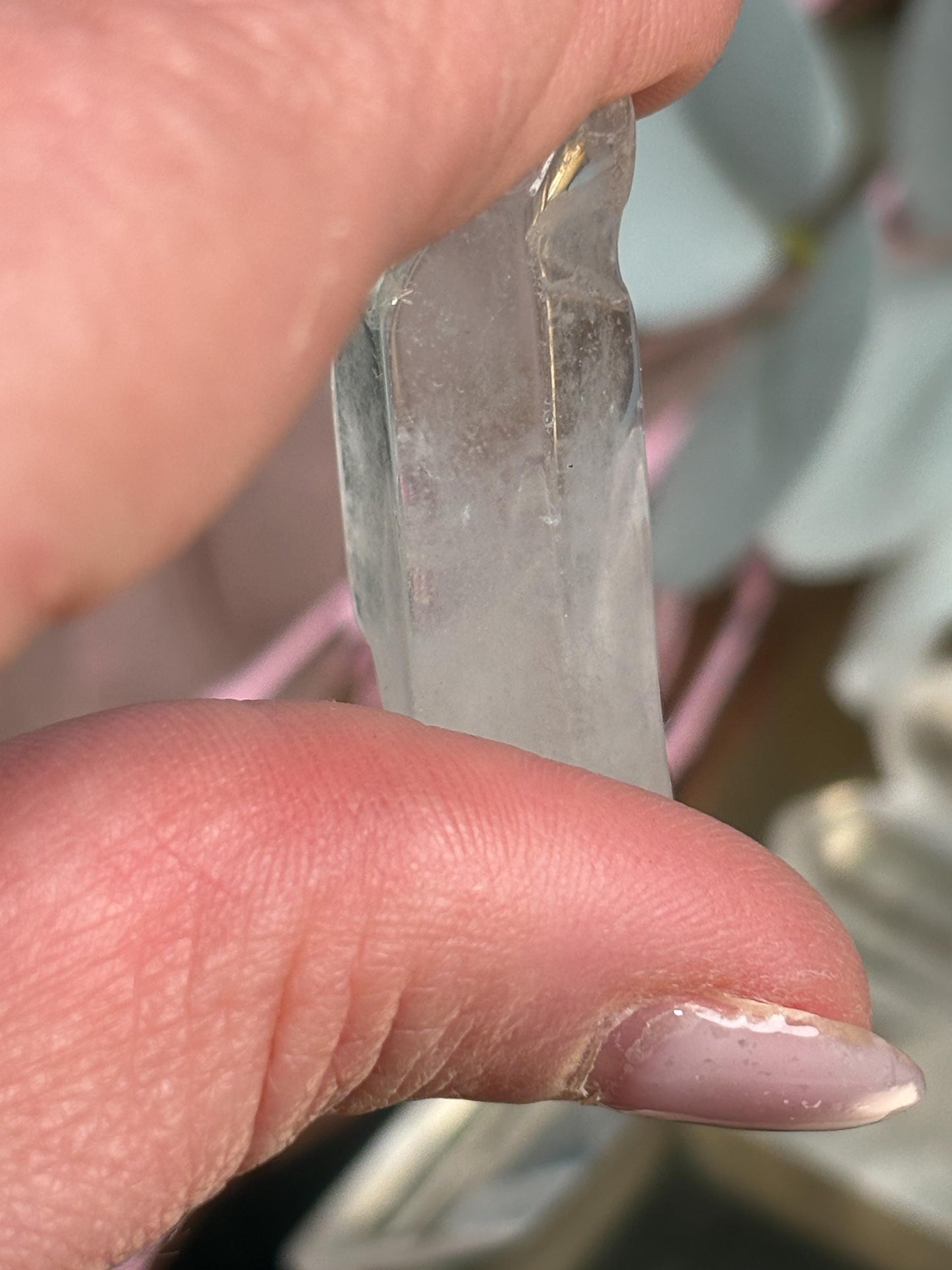 Bergkristall Spitze Rohstein ca. 4 cm Naturstein klar Kristallspitze Edelstein unbehandelt