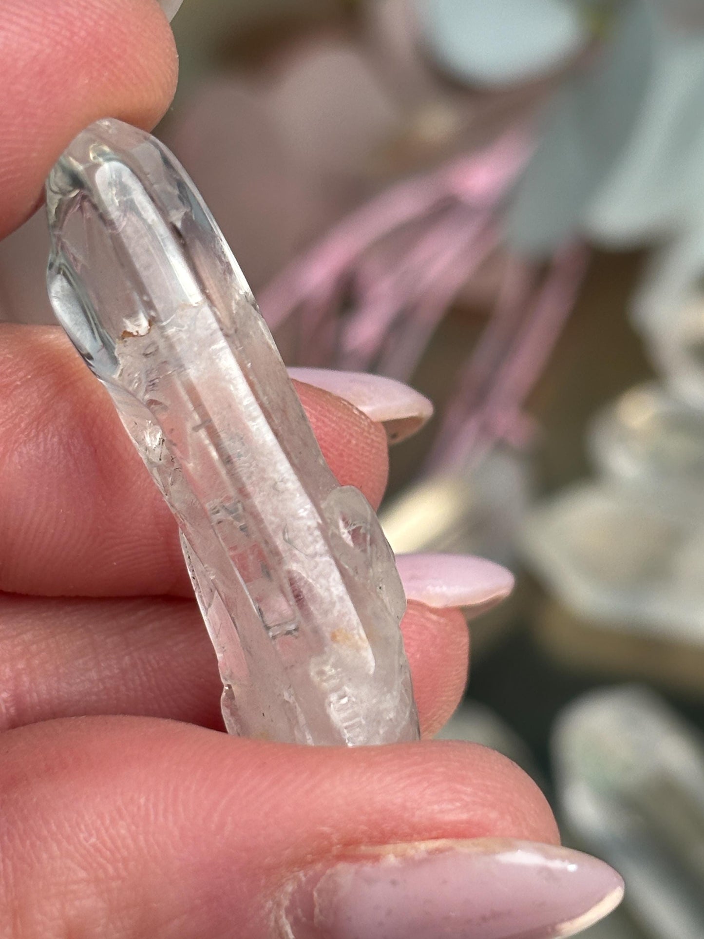 Bergkristall Spitze Rohstein ca. 4 cm Naturstein klar Kristallspitze Edelstein unbehandelt