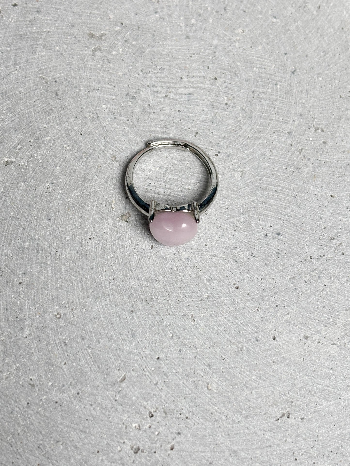 Verstellbarer Ring Kunzit Herz ca 1,1 cm chunky Edelstein Ring größenverstellbar Statement Ring Naturstein Schmuck