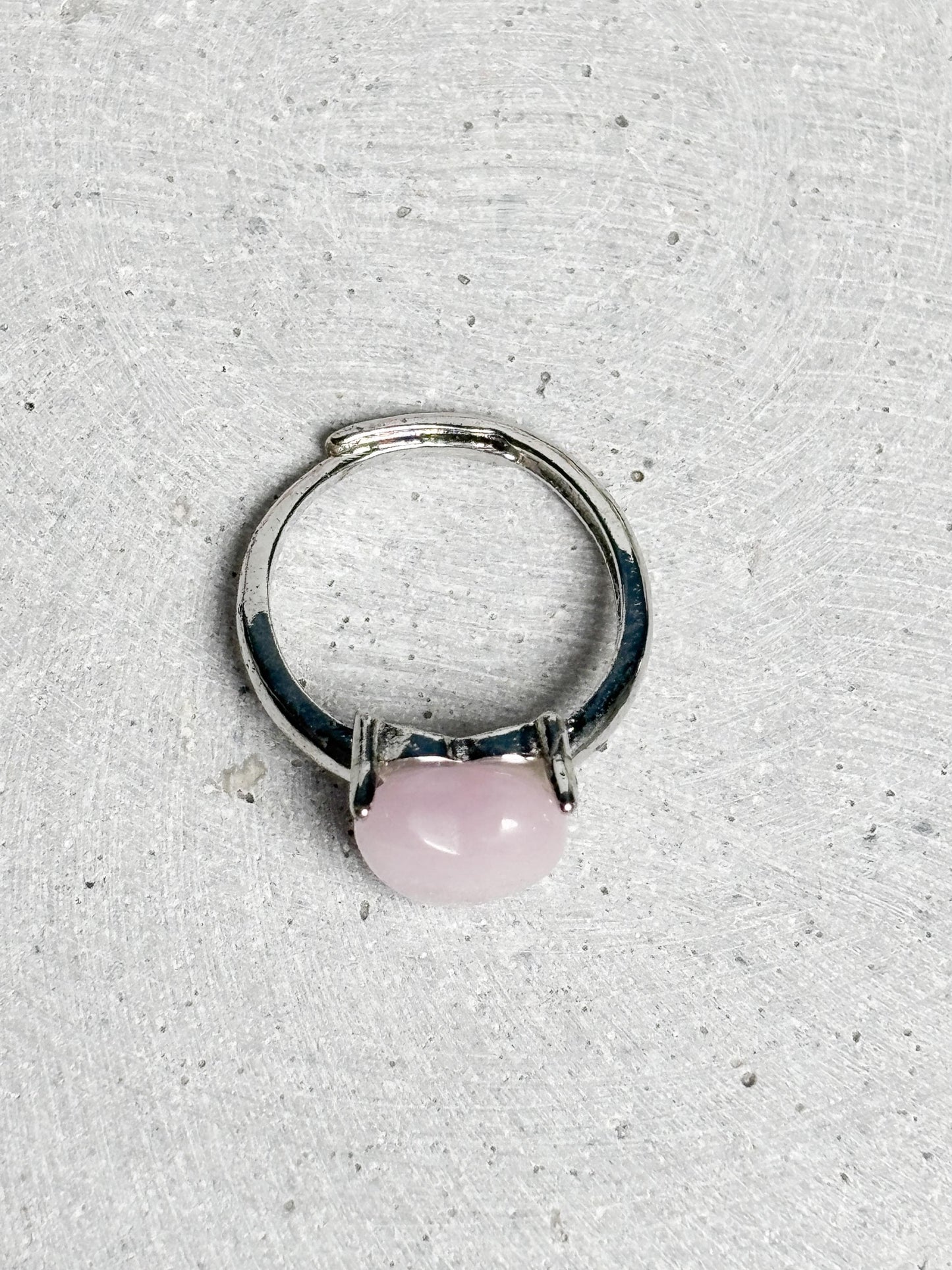 Verstellbarer Ring Kunzit Herz ca 1,1 cm chunky Edelstein Ring größenverstellbar Statement Ring Naturstein Schmuck