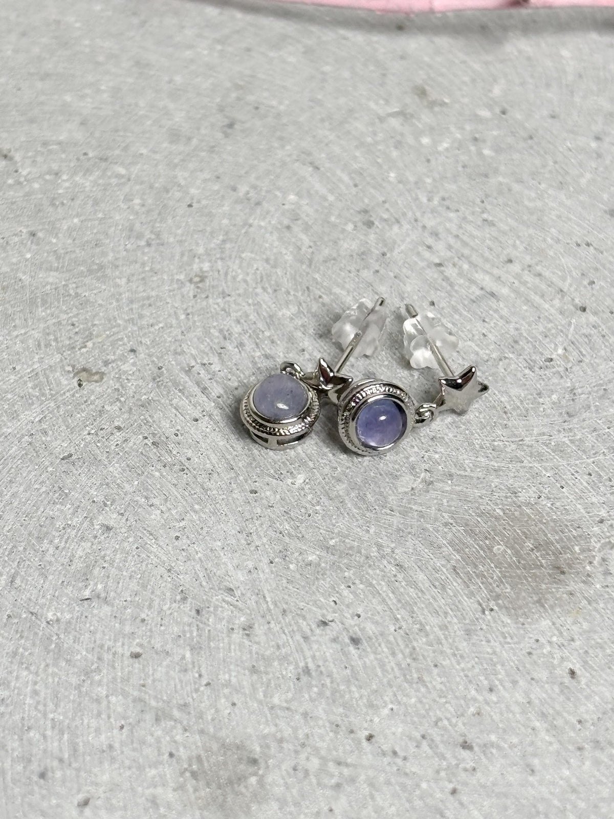 925 Silber Ohrhänger mit Kyanit Stern Ohrringe Damen Edelstein Ohrringe Kyanite Schmuck Geschenk
