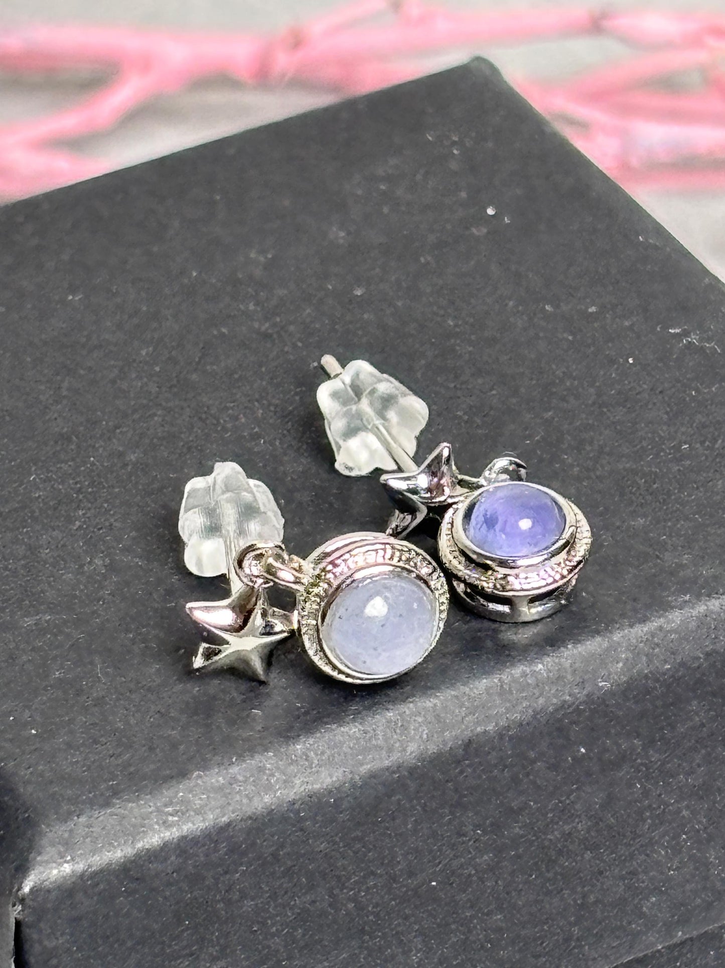 925 Silber Ohrhänger mit Kyanit Stern Ohrringe Damen Edelstein Ohrringe Kyanite Schmuck Geschenk