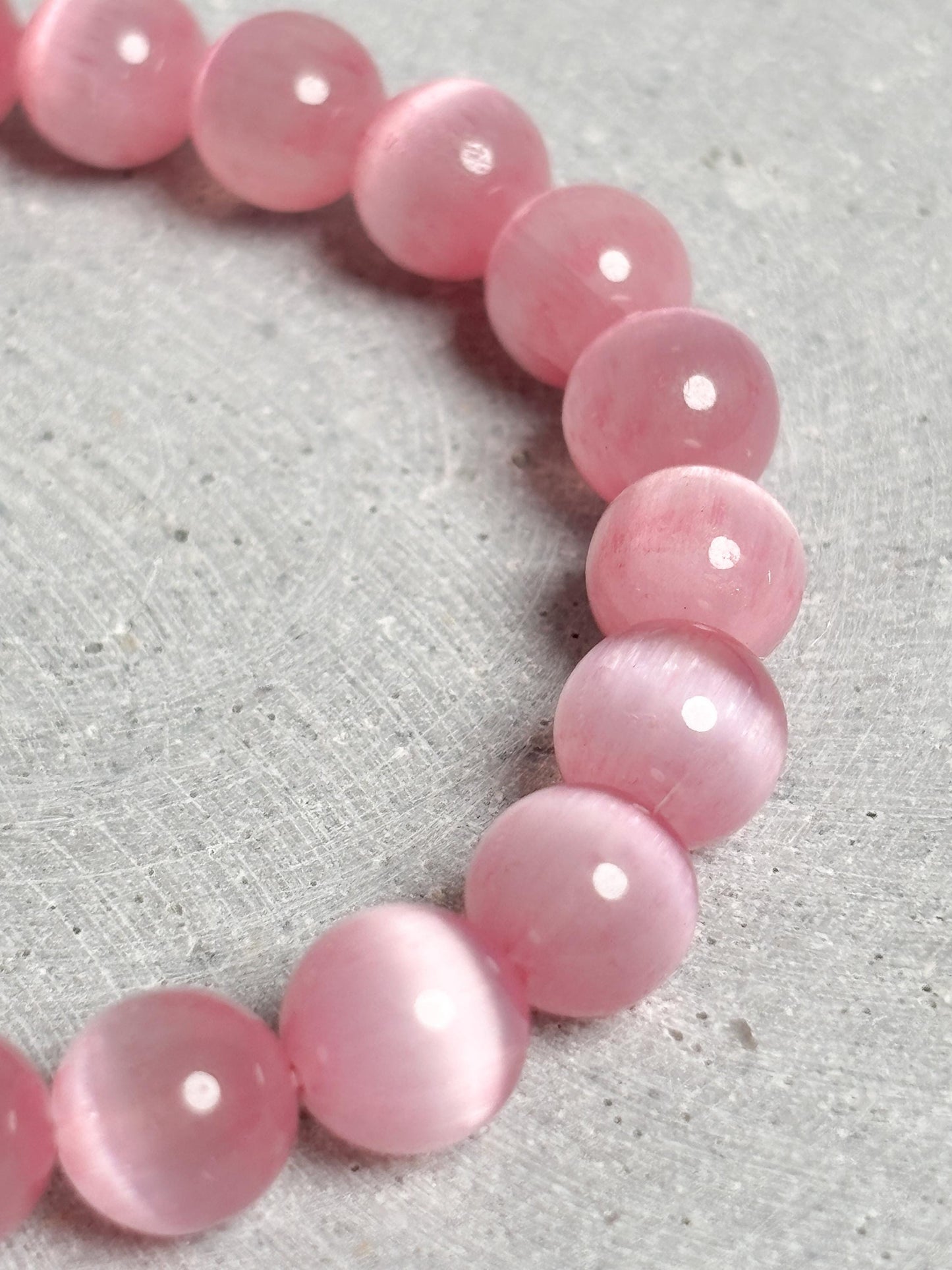 Selenit Armband 17,5 cm gefärbt Blau Rosa Regenbogen 8,5 mm Edelstein Armband Perlenarmband Unikat