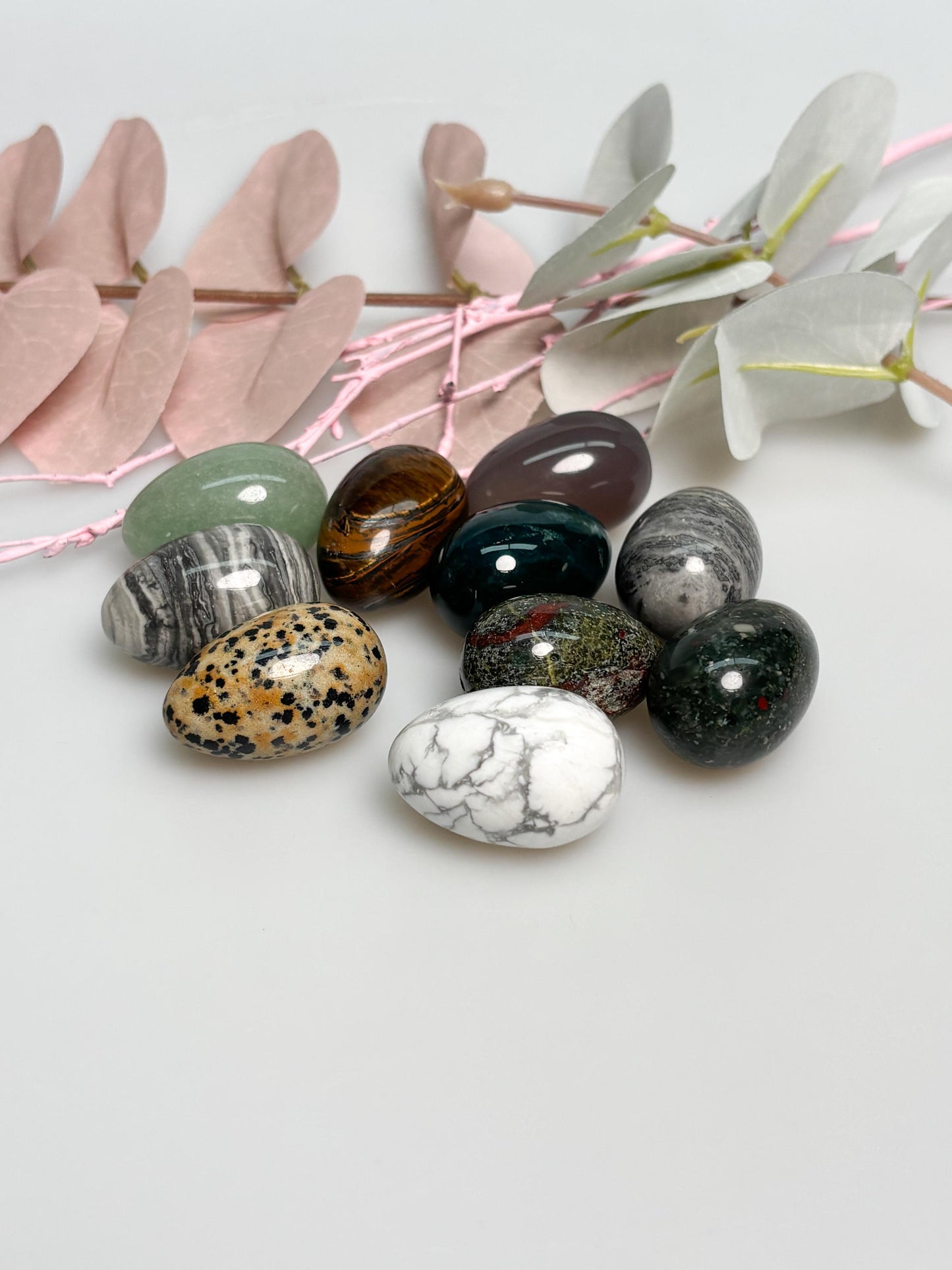 Kristall Ei Naturstein poliert 3 cm Edelstein Ei bunt