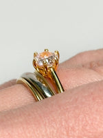 Moissanite Ring Solitär Gold rund 6 Krappen