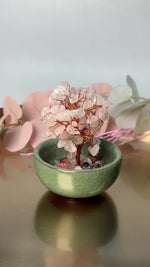 Rosenquarz Kristallbaum Money Tree Deko rosa