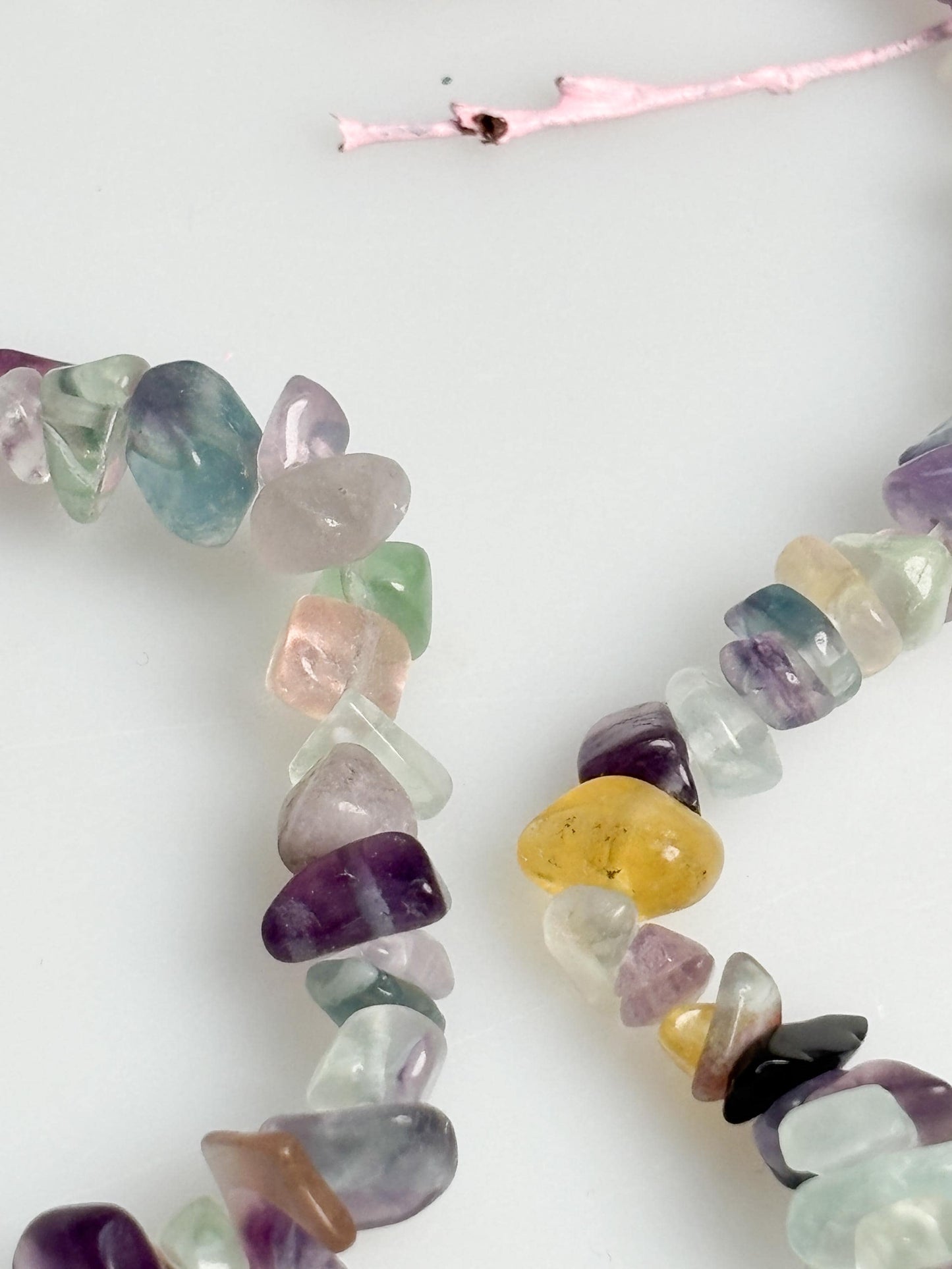 Turmalin Splitterkette bunt Naturstein 40 cm mit Verlängerung